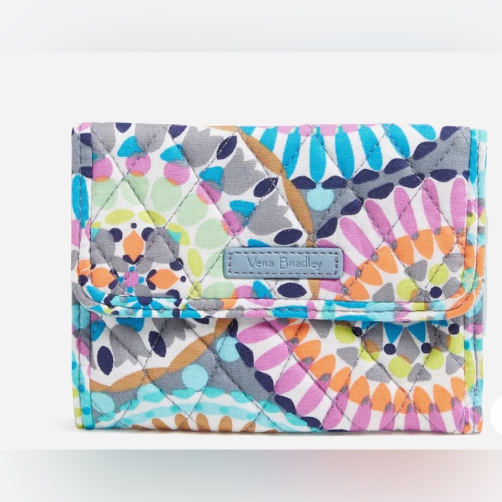 Vera Bradley RFID Euro Wallet in Sunny Medallion